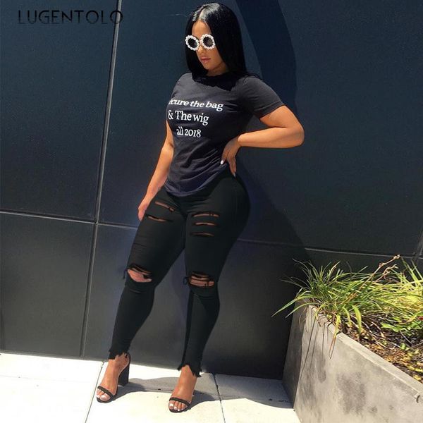 lugentolo jeans women hole early spring trousers black high waist casual street pants long pencil jenas women's, Blue
lugentolo jeans women hole early spring trousers black high waist casual street pants long pencil jenas women's, Blue