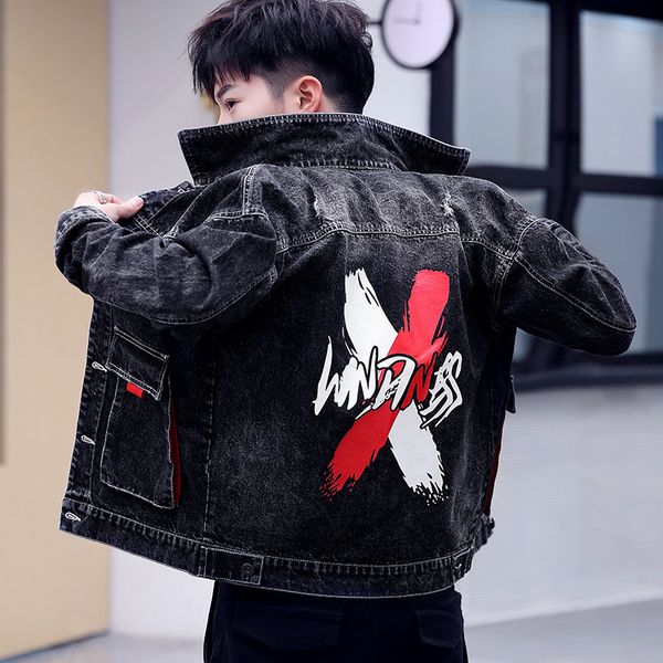 men's jackets wholesale denim jacket men spring autumn streetwear korean cowboy students male embroidery hip hop hole clothes jfh2, Black;brown
men's jackets wholesale denim jacket men spring autumn streetwear korean cowboy students male embroidery hip hop hole clothes jfh2, Black;brown