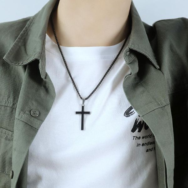 pendant necklaces jialy european punk stainless steel necklace 3 color cross for women men fashion jewelry birthday gift, Silver
pendant necklaces jialy european punk stainless steel necklace 3 color cross for women men fashion jewelry birthday gift, Silver