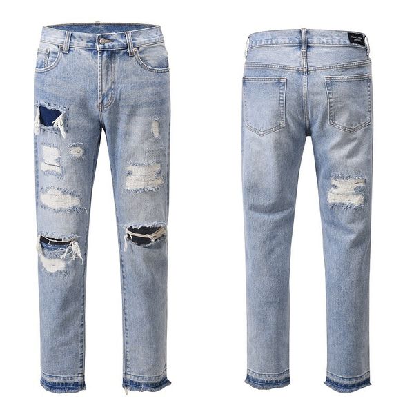 fashion jeans ins high street wind destruction deconstruction beggar style brand wash blue stretch slim pants
fashion jeans ins high street wind destruction deconstruction beggar style brand wash blue stretch slim pants