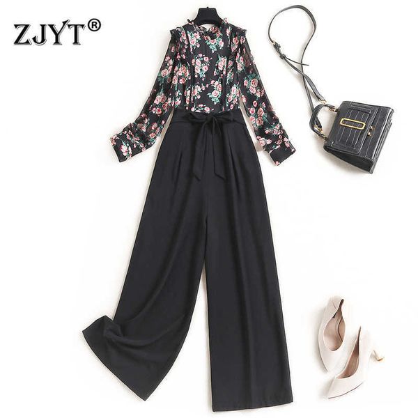 runway fashion spring designers women floral print chiffon patchwork jumpsuit wide leg pants overalls rompers 210601, White
runway fashion spring designers women floral print chiffon patchwork jumpsuit wide leg pants overalls rompers 210601, White