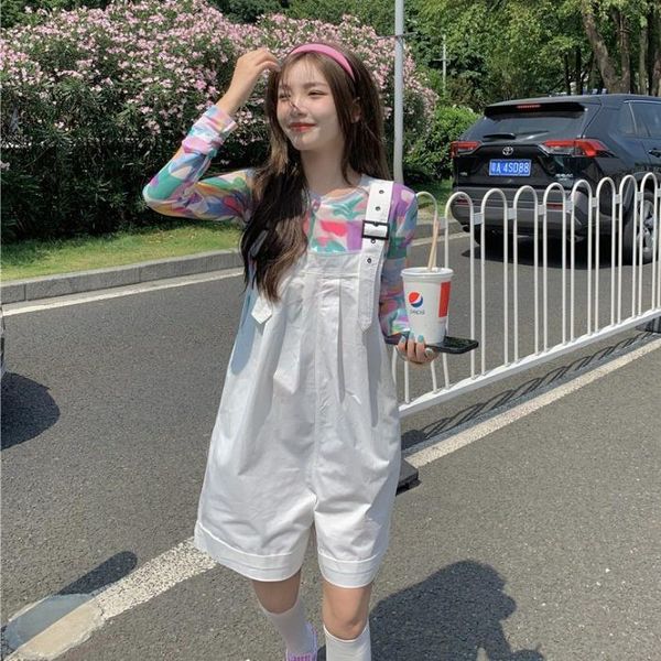women's tracksuits t-shirt sweet and spicy wind suit summer thin section with sunscreen backing work clothes suspender pants fashion, Gray
women's tracksuits t-shirt sweet and spicy wind suit summer thin section with sunscreen backing work clothes suspender pants fashion, Gray