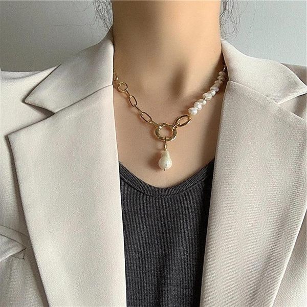 chokers copper metal pearl patchwork choker necklace women simple kpop style geometry pendant statement jewelry gifts, Golden;silver
chokers copper metal pearl patchwork choker necklace women simple kpop style geometry pendant statement jewelry gifts, Golden;silver