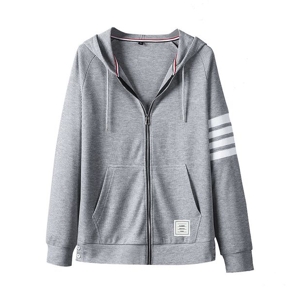 men's autumn loose fashion tb waffle hooded cardigan men's new couple's sweater coat men, Black
men's autumn loose fashion tb waffle hooded cardigan men's new couple's sweater coat men, Black
