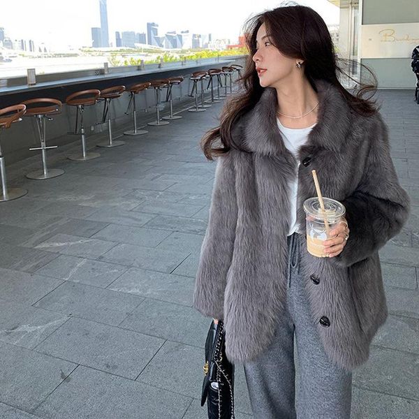 women's fur & faux fashion coats women winter warm outwear solid color 2021 female casual clothing furry, Black
women's fur & faux fashion coats women winter warm outwear solid color 2021 female casual clothing furry, Black