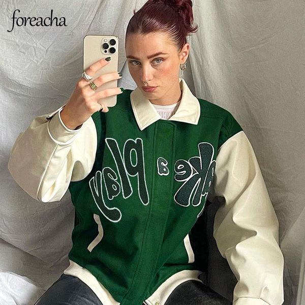 women's jackets foreacha 2021 street outerwear women autumn and winter letter embroidery loose jacket zipper lapel baseball uniform, Black;brown
women's jackets foreacha 2021 street outerwear women autumn and winter letter embroidery loose jacket zipper lapel baseball uniform, Black;brown