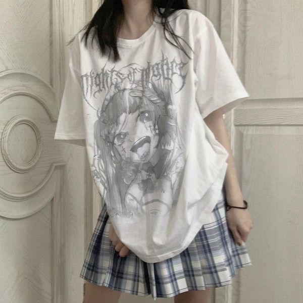 japanese summer cartoon dark casual gothic tees hip-hop letter print ulzzang short-sleeved vintage t-shirt women's, White
japanese summer cartoon dark casual gothic tees hip-hop letter print ulzzang short-sleeved vintage t-shirt women's, White