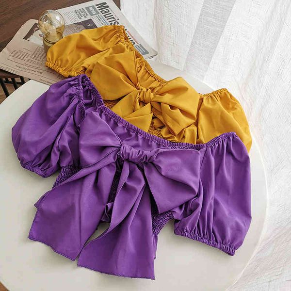 bow t-shirt women off shoulder tees short sleeve crop y2k t-shirts chiffon summer cute clothes 210518, White
bow t-shirt women off shoulder tees short sleeve crop y2k t-shirts chiffon summer cute clothes 210518, White