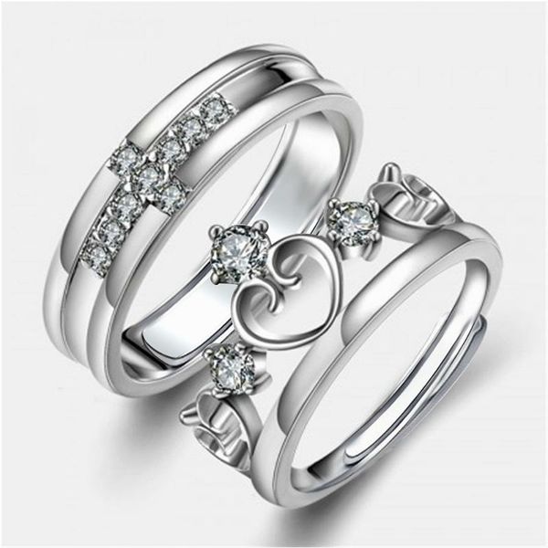 wedding rings visisap adjustable opening crown couple set classic inlaid zircon romantic lover ring prince princess jewelry f087, Slivery;golden
wedding rings visisap adjustable opening crown couple set classic inlaid zircon romantic lover ring prince princess jewelry f087, Slivery;golden