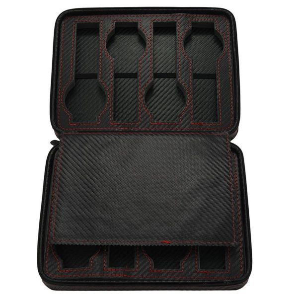 watch boxes & cases 8 slot portable black carbon fiber pu leather zipper storage bag travel jewlery box personalized luxury gift, Black;blue
watch boxes & cases 8 slot portable black carbon fiber pu leather zipper storage bag travel jewlery box personalized luxury gift, Black;blue