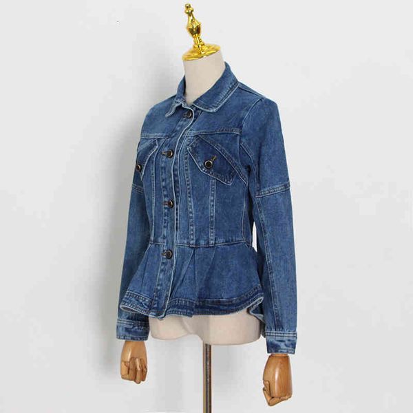 women's jackets twotwinstyle denim jacket for lapel long sleeve fold pleated solid coats clothing fashion spring style i0p7, Black;brown
women's jackets twotwinstyle denim jacket for lapel long sleeve fold pleated solid coats clothing fashion spring style i0p7, Black;brown