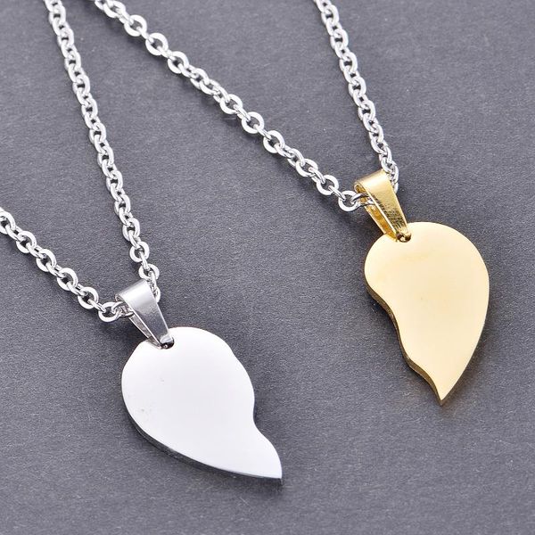 pendant necklaces stainless steel heart couple necklace for men women shiny gold double puzzle, Silver
pendant necklaces stainless steel heart couple necklace for men women shiny gold double puzzle, Silver
