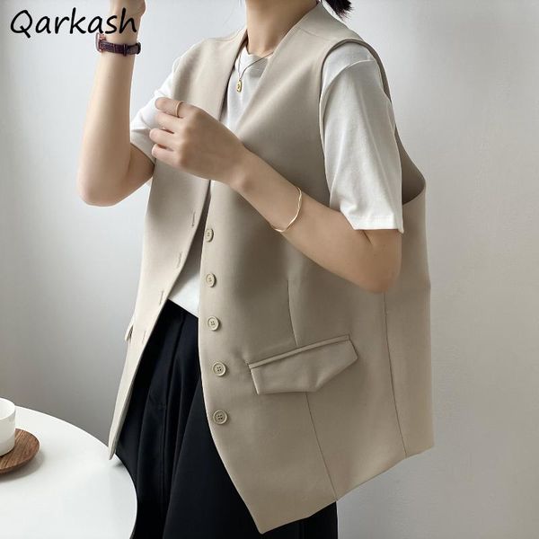 women's vests women office ladies solid simple loose summer v-neck single breasted collection temperament outerwear stylish chic ins, Black;white
women's vests women office ladies solid simple loose summer v-neck single breasted collection temperament outerwear stylish chic ins, Black;white