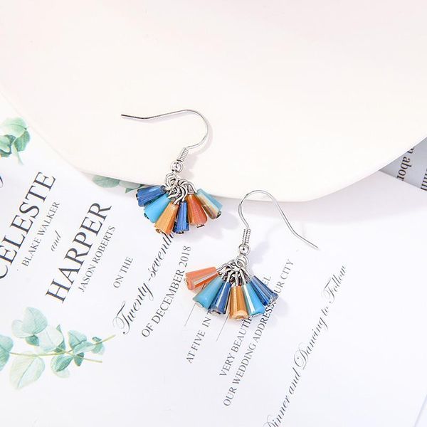 dangle & chandelier uer unique multicolor glass tassel earrings for women white-gold color environment-friendly alloy fashion jewelry, Silver
dangle & chandelier uer unique multicolor glass tassel earrings for women white-gold color environment-friendly alloy fashion jewelry, Silver