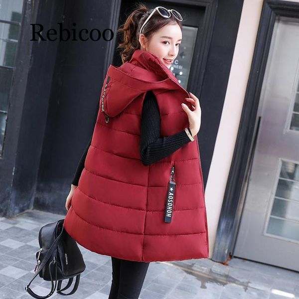 women's vests xl down vest ladies women super dalian hat winter slim long, Black;white
women's vests xl down vest ladies women super dalian hat winter slim long, Black;white