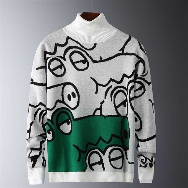 mens autumn sweaters fit knitted casual slim cotton long sleeve pattern male warm pullovers trendy style 211006, White;black
mens autumn sweaters fit knitted casual slim cotton long sleeve pattern male warm pullovers trendy style 211006, White;black