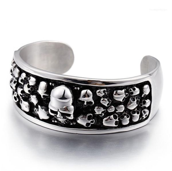 bangle 316l stainless steel huge heavy silver color skeleton skull mens boys biker rocker punk jewelry1, Black
bangle 316l stainless steel huge heavy silver color skeleton skull mens boys biker rocker punk jewelry1, Black