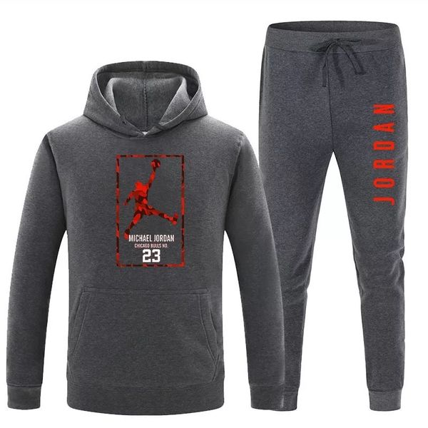 men's tracksuits fashion spring and autumn sports suit casual large hooded fleece sweater pants, Gray
men's tracksuits fashion spring and autumn sports suit casual large hooded fleece sweater pants, Gray