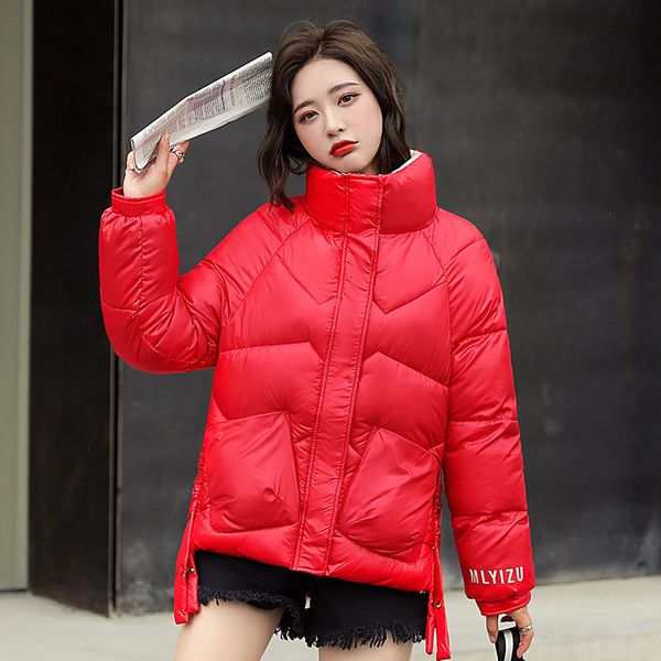 down winter short cotton women korean style stand up collar bubble jackets casual letter printing coats, Black
down winter short cotton women korean style stand up collar bubble jackets casual letter printing coats, Black