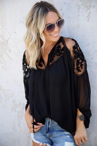 women's blouses & shirts european style women lace blouse woman spring autumn shirt, White
women's blouses & shirts european style women lace blouse woman spring autumn shirt, White