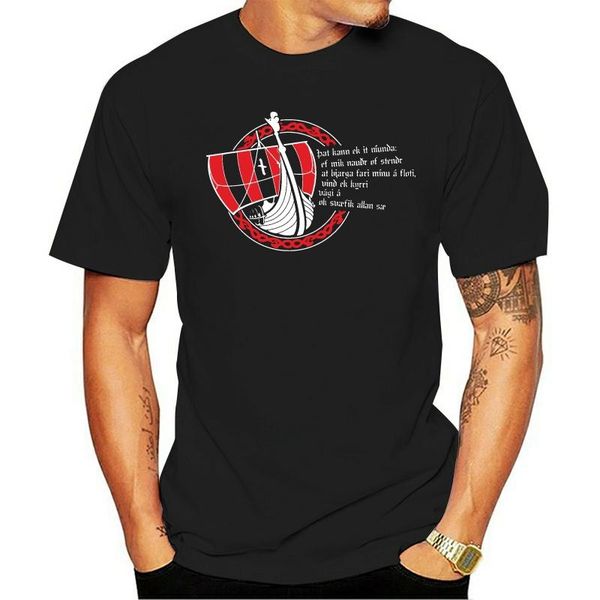 men's t-shirts drakkar viking ship t-shirt, White;black