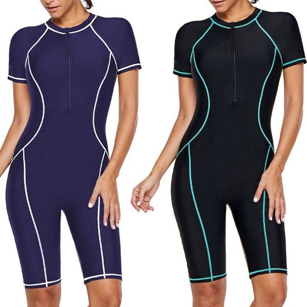 women plus size zip front one piece rash guard sun protection short sleeve swimsuit colorblock surfing boyshort swimwear one-piece suits
women plus size zip front one piece rash guard sun protection short sleeve swimsuit colorblock surfing boyshort swimwear one-piece suits
