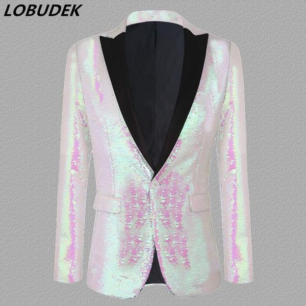 men's suits & blazers plus size white reflective sequins suit jacket fashion slim shawl collar sequined tuxedo stage clothes prom weddi, White;black
men's suits & blazers plus size white reflective sequins suit jacket fashion slim shawl collar sequined tuxedo stage clothes prom weddi, White;black