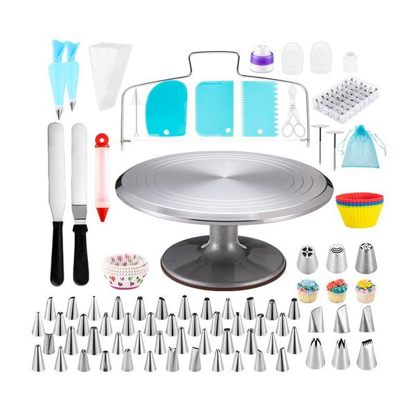 baking & pastry tools 183 pcs/set cake turntable decorating kit rotary table tool piping nozzle bag set supplies sets
baking & pastry tools 183 pcs/set cake turntable decorating kit rotary table tool piping nozzle bag set supplies sets