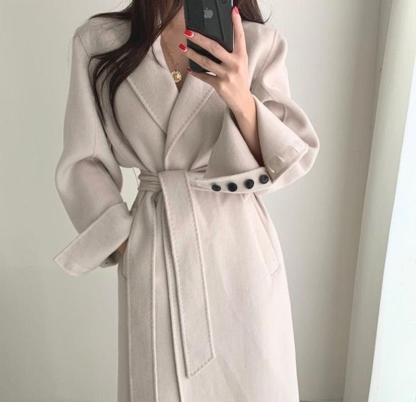 women's wool & blends beige black elegant blend long coats european high fashion female woolen overcoat outwearf114
women's wool & blends beige black elegant blend long coats european high fashion female woolen overcoat outwearf114