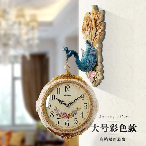 wall clocks double-sided peacock clock european style large digital living room reloj de pared moderno home decor oo50dw
wall clocks double-sided peacock clock european style large digital living room reloj de pared moderno home decor oo50dw