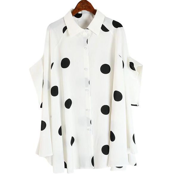 women's blouses & shirts 2021 big size loose thin chiffon batwing sleeve summer dress wave dot print fashion shirt z852, White
women's blouses & shirts 2021 big size loose thin chiffon batwing sleeve summer dress wave dot print fashion shirt z852, White