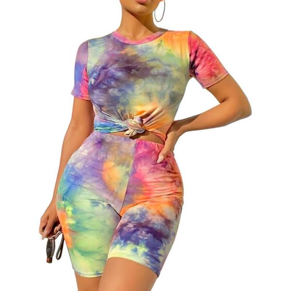 women's tracksuits women\u2021s home clothes two piece set fresh tie-dye print short-sleeved casual and elastic tight shorts summer 20, Gray
women's tracksuits women\u2021s home clothes two piece set fresh tie-dye print short-sleeved casual and elastic tight shorts summer 20, Gray