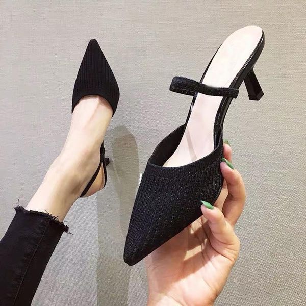 teahoo 2021 fashion summer women sandals black opening lady mules pointed fine heel casual shoes mujer
teahoo 2021 fashion summer women sandals black opening lady mules pointed fine heel casual shoes mujer