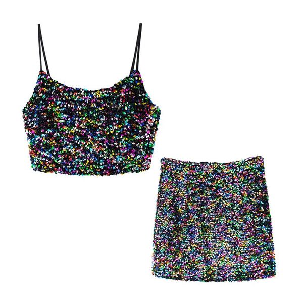 two piece dress shiny glitter designs tank fashion strapless crop strap sleeveless vest dance camisole suit a-line skirt, White
two piece dress shiny glitter designs tank fashion strapless crop strap sleeveless vest dance camisole suit a-line skirt, White