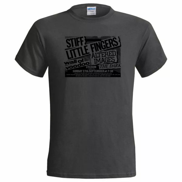 unofficial retro punk gig poster stiff little fingers mens t shirt rock music, White;black
unofficial retro punk gig poster stiff little fingers mens t shirt rock music, White;black