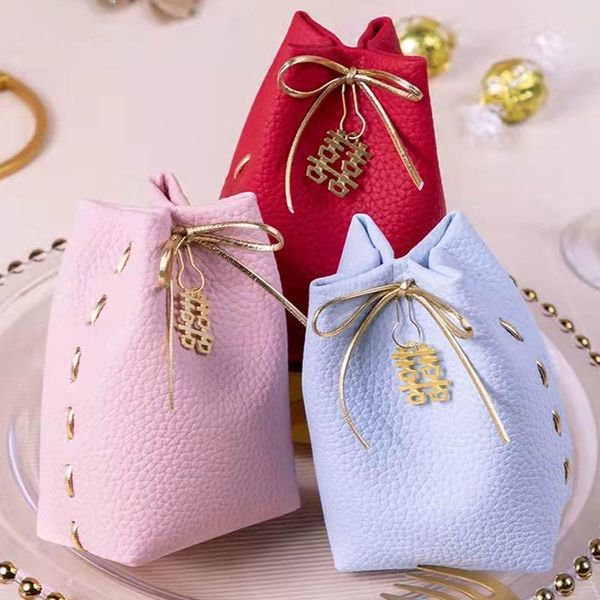 gift wrap 10pcs good quality wedding favors pink red candy bags drawstring sugar bag leather retrun souvenir for guests
gift wrap 10pcs good quality wedding favors pink red candy bags drawstring sugar bag leather retrun souvenir for guests