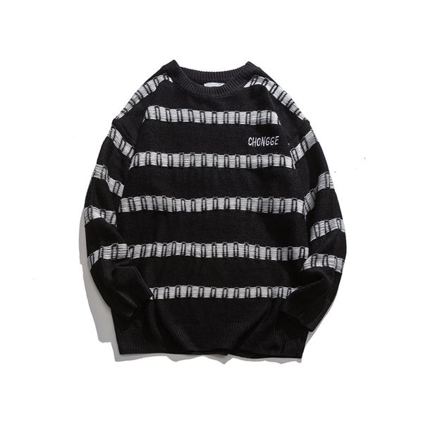 round neck striped sweater men oversized style pullover men's sweater color block knitwear sweaters man, White;black
round neck striped sweater men oversized style pullover men's sweater color block knitwear sweaters man, White;black