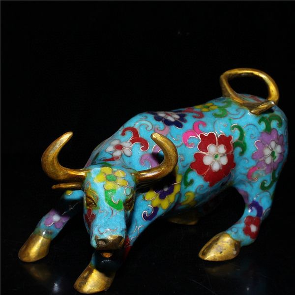 chinese old tibetan craft copper tire filigree cloisonne cow statue, Brown
chinese old tibetan craft copper tire filigree cloisonne cow statue, Brown