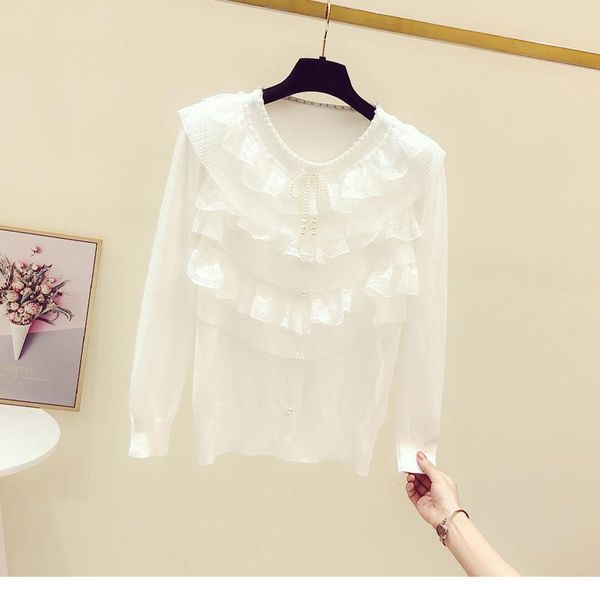 women's blouses & shirts w1983 fashion 2021 runway luxury european design party style clothing, White
women's blouses & shirts w1983 fashion 2021 runway luxury european design party style clothing, White