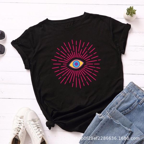 women's t-shirt women t shirt summer short sleeve cotton plus size 3xl 4xl 5xl funny eye print casual o neck female woman tshirt basic, White
women's t-shirt women t shirt summer short sleeve cotton plus size 3xl 4xl 5xl funny eye print casual o neck female woman tshirt basic, White
