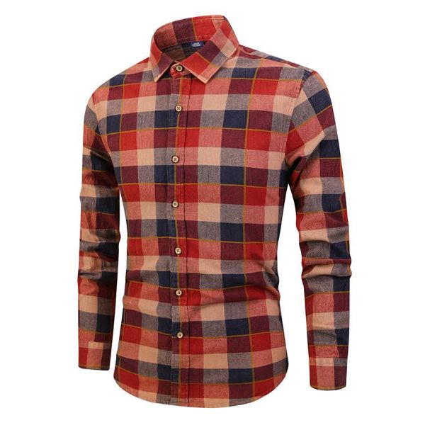 men's casual shirts shirt 100% cotton large plaid long sleeve square collar clothing real s 720, White;black
men's casual shirts shirt 100% cotton large plaid long sleeve square collar clothing real s 720, White;black