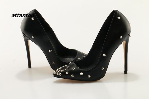 fashion woman stiletto high heel pumps rivets women shoes black white heeled pointed toe heels wedding dress
fashion woman stiletto high heel pumps rivets women shoes black white heeled pointed toe heels wedding dress