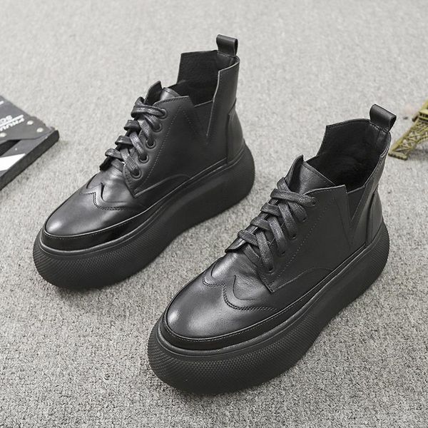 boots olomlb womens round toe carved brogue genuine leather ankle platform wedge high heel shoes thick warm winter 2021, Black
boots olomlb womens round toe carved brogue genuine leather ankle platform wedge high heel shoes thick warm winter 2021, Black