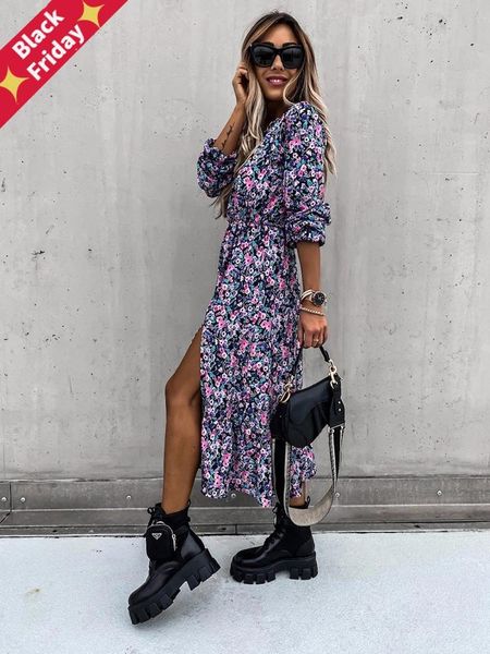 autumn v neck long floral dress for women 2021 slim sleeve casual split print female boho elegant maxi party vestidos dresses, Black;gray
autumn v neck long floral dress for women 2021 slim sleeve casual split print female boho elegant maxi party vestidos dresses, Black;gray