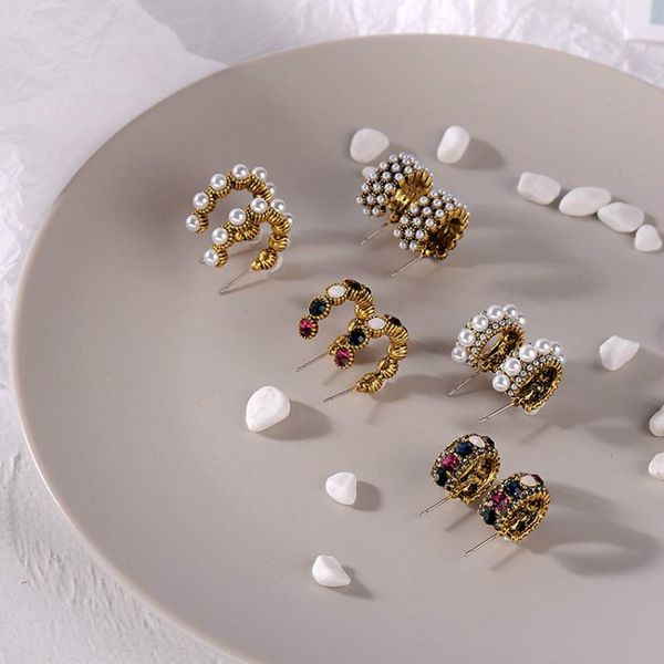 arrival geometric rhinestone women trendy stud earrings retro pearl color fashion simulated, Golden;silver
arrival geometric rhinestone women trendy stud earrings retro pearl color fashion simulated, Golden;silver