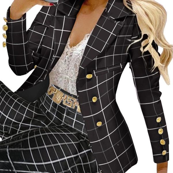 women's two piece pants 2021 women print buttoned blazer coat set lapel collar buttons long 2 outfits ladies casual suits, White
women's two piece pants 2021 women print buttoned blazer coat set lapel collar buttons long 2 outfits ladies casual suits, White