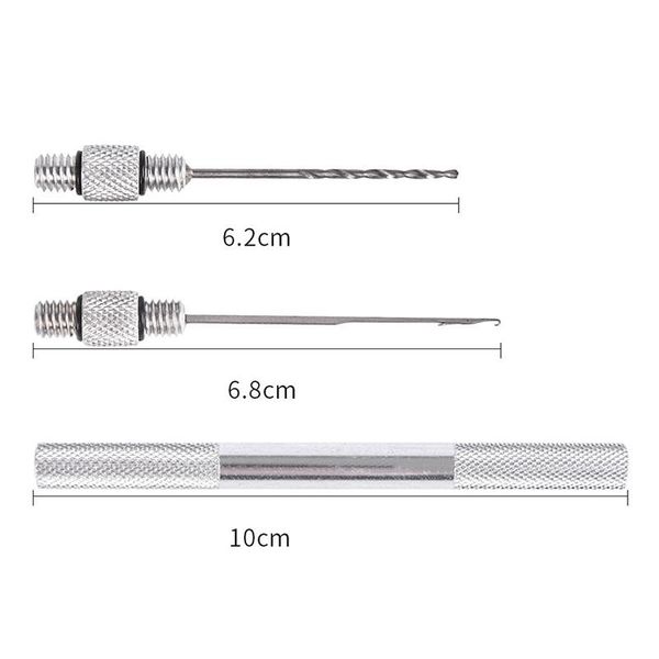 fishing rigging bait needle kit tool fish drill tackle with pouch hooks