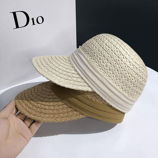 wide brim hats 2021 women straw hat laddies baseball cap classic raffia uv protection beach visor, Blue;gray
wide brim hats 2021 women straw hat laddies baseball cap classic raffia uv protection beach visor, Blue;gray