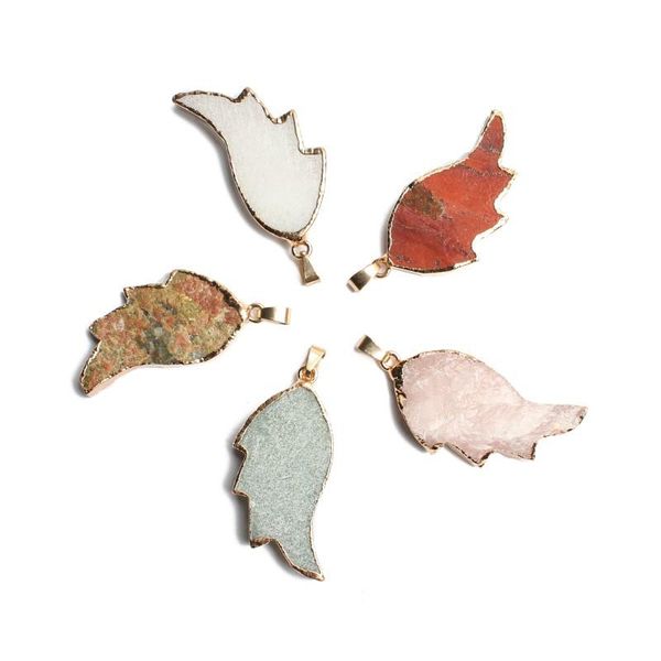 lockets natural rough stone necklace pendant 46*25mm wing rose quartz white agate red jasper charms jewelry, Silver
lockets natural rough stone necklace pendant 46*25mm wing rose quartz white agate red jasper charms jewelry, Silver