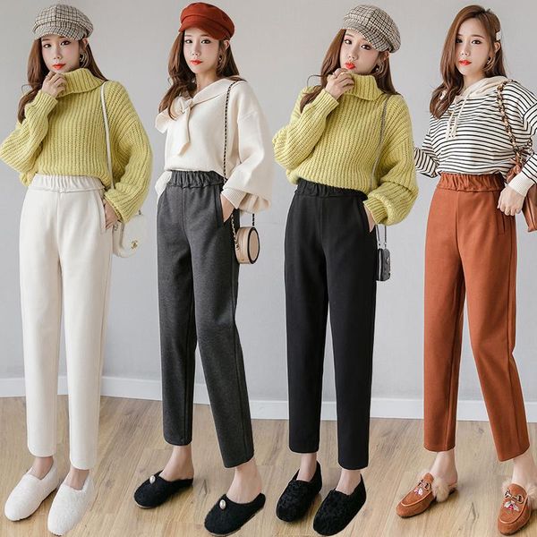 autumn winter women woolen pants fashion ankle-length trousers high waist casual 9th harem mujer women's & capris, Black;white
autumn winter women woolen pants fashion ankle-length trousers high waist casual 9th harem mujer women's & capris, Black;white